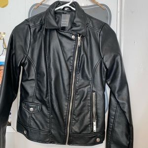 Black leather jacket
